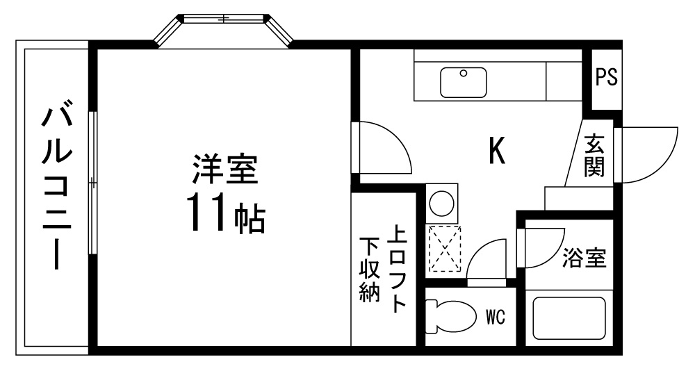 サクラパーク壱番館の間取り