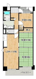 【間取り】 | 浅香山南グリーンハイツ | ３ＬＤＫの暮らしやすい間取りです！子供部屋や趣味のお部屋も作れますね♪