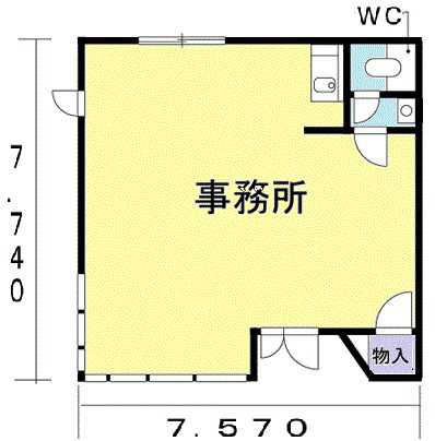 広川町7丁目 貸事務所の間取り