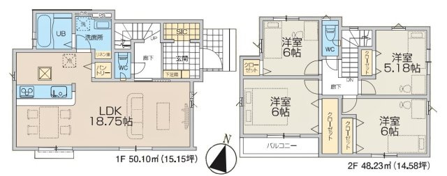 清瀬市竹丘6期　全6棟　1号棟