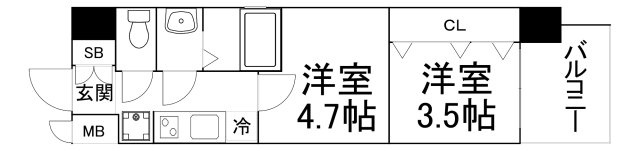 【間取り】 | ビガーポリス417天満橋Ⅱ