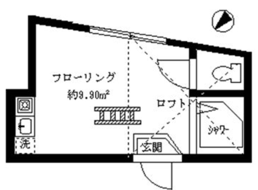 中野区東中野１丁目のアパートの間取り