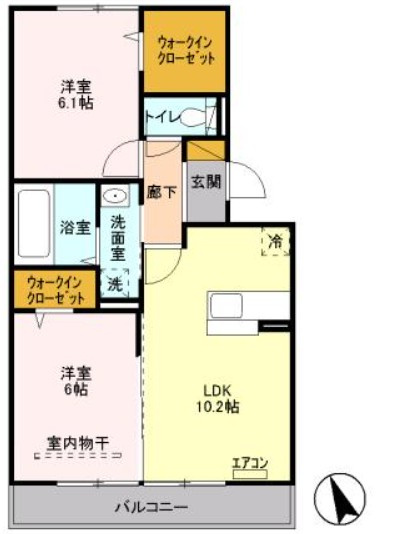 プランドール　ガーデンの間取り