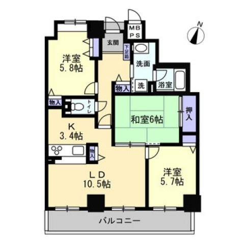 ファミールタワープラザ岡山の間取り