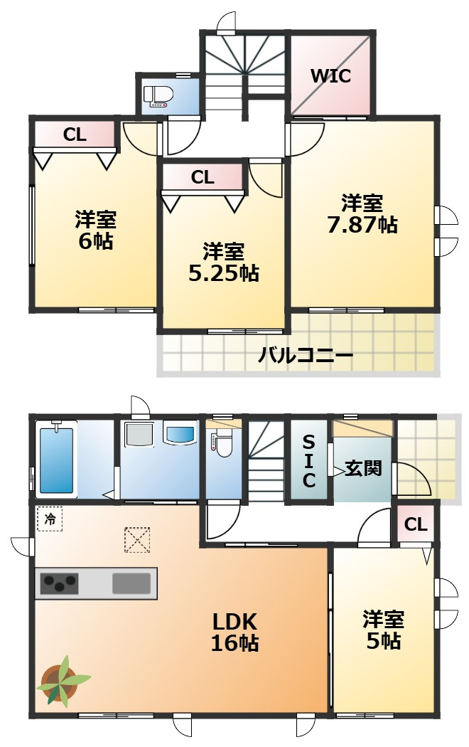 ハートフルタウン宇都宮市材木町2571番の間取り