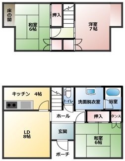 【間取り】 | セントラルハウスA