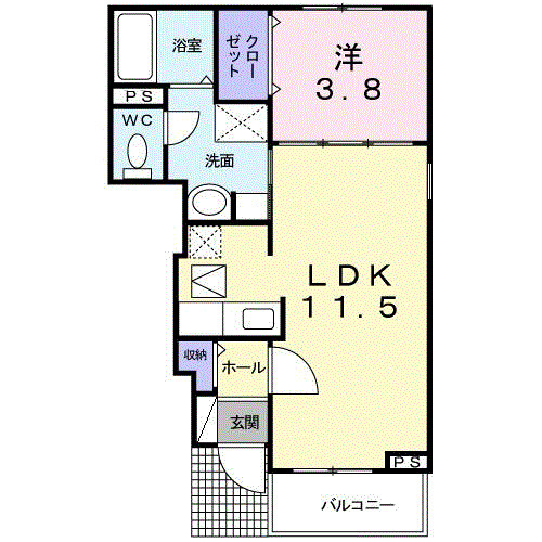 サイドウォークの間取り|間取図