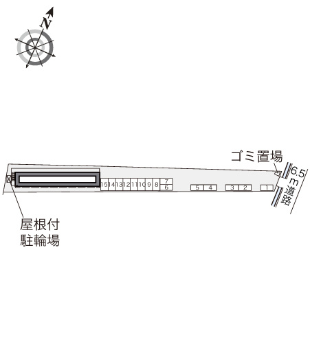 大竹市立戸１丁目のアパートの区画図|画像4