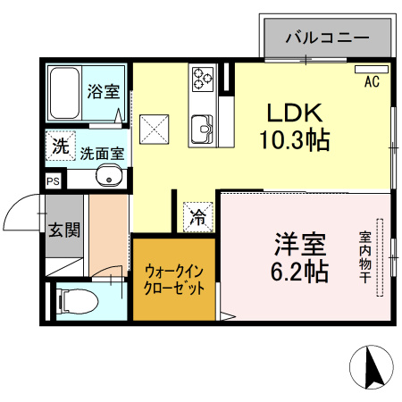 ボンヌール五日市中央の間取り
