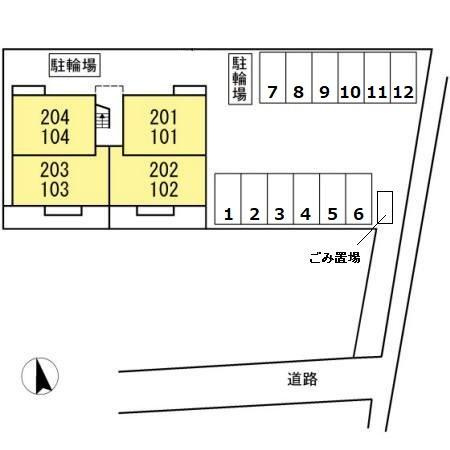 ボンヌール五日市中央の区画図