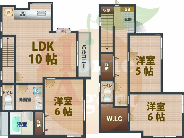【間取り】 | 中野区本町三丁目戸建 | 3LDKのお部屋です。