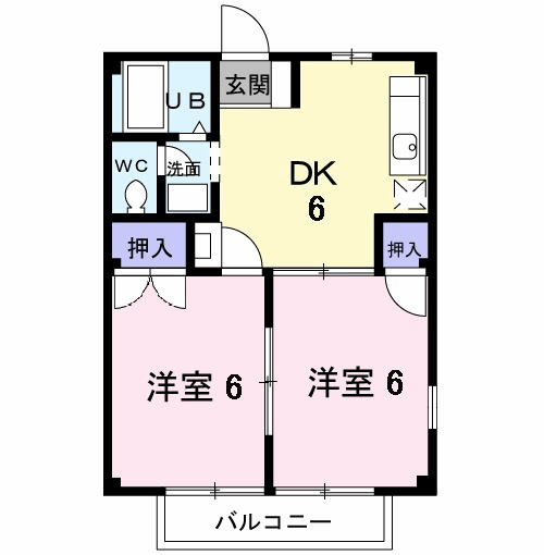 ニューシティ猿田Ｂの間取り|間取図