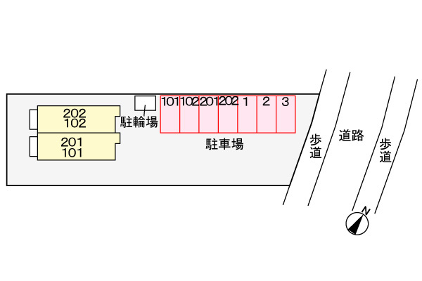 ヴィラ・プリムローズの駐車場|駐車場