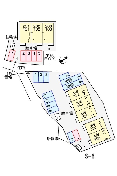 屋代３丁目アパート（０２８４７２１０１）の駐車場|駐車場