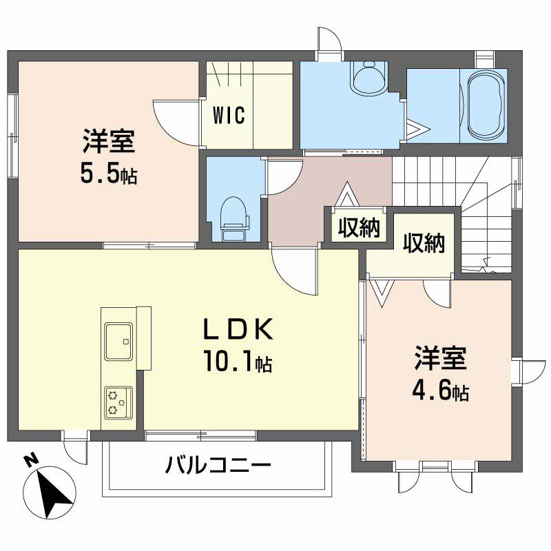 カルムステージ A棟の間取り