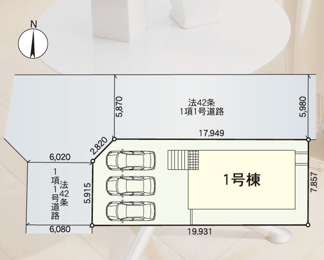 【間取り】 | 掛川市天王町 新築一戸建て | 区画図です