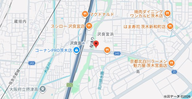 LaDouceur南茨木の地図