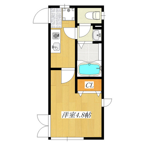 コルモ板橋の間取り|角部屋です