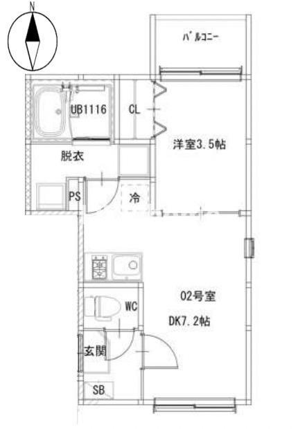 大田区東糀谷４丁目のアパートの間取り