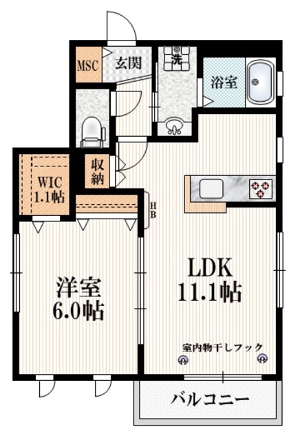 コスモ　おちあいの間取り|★１フロア１住戸で隣接していません★