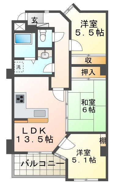 パサージュ垂水の間取り