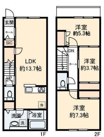 Fleur　Tの間取り