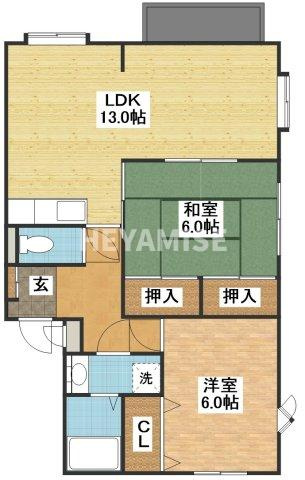 ファミーユ貝津の間取り