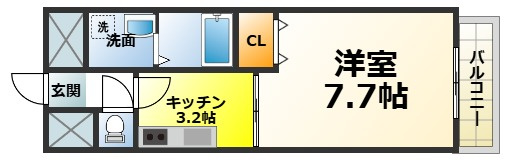 アンプルールクラージュノスタルジーの間取り