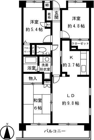 ペルシャモン上水の間取り