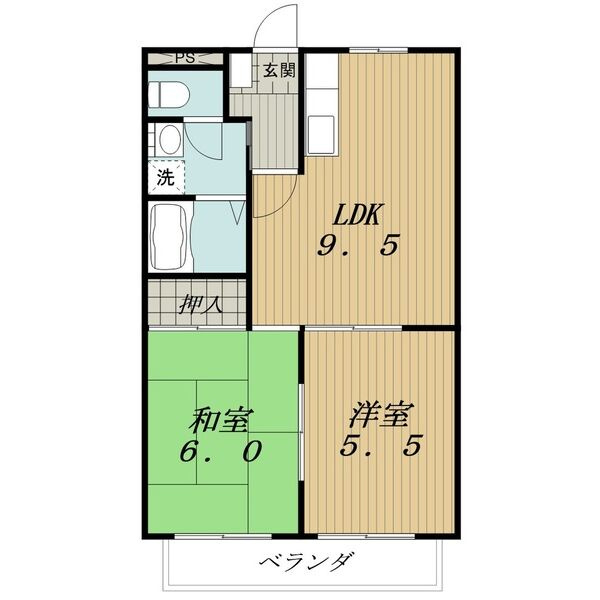 エクセランス奥田の間取り