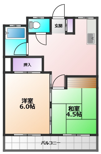 コーポサクライの間取り