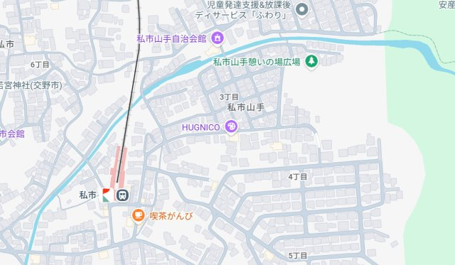 ■交野市私市山手　新築一戸建ての地図