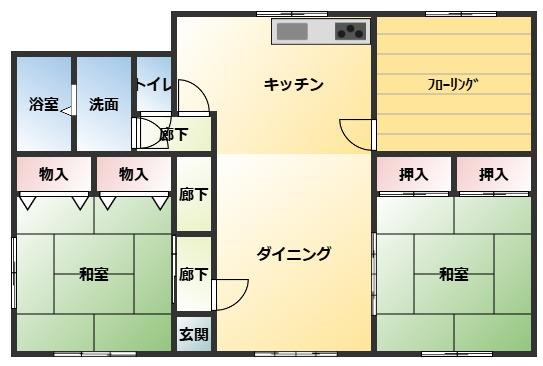 【間取り】 | 鹿嶋市大字荒野 3LDK 平家