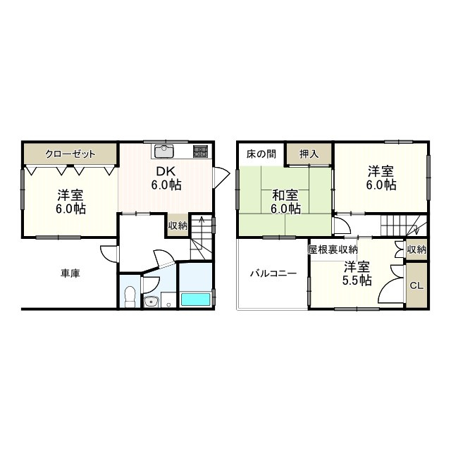 西浦2丁目貸家の間取り