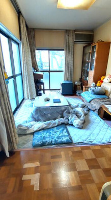 「小学校徒歩8分」香南市野市町東野　中古一戸建ての居間・リビング|隣の部屋へつながる間取り。建具を開ければ、ご家族の気配を感じながら過ごせます。