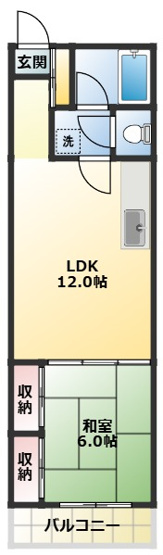 【間取り】 | エルハイツ第4テラジマ
