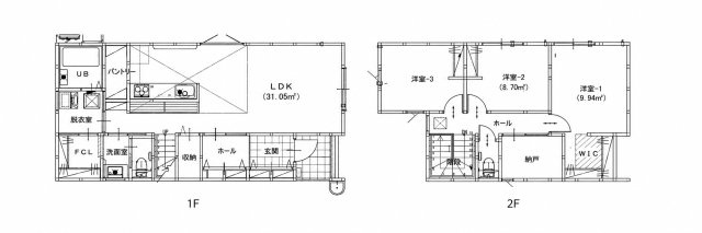 糟屋郡志免町王子3丁目第2-3棟（3号棟）の間取り