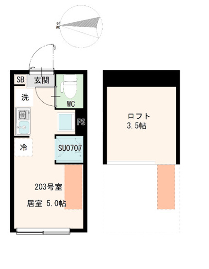 【間取り】 | ハーモニーテラス大島Ⅴ
