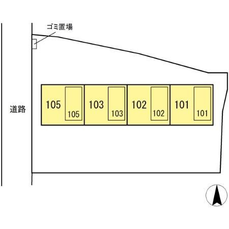 (仮称)D-ROOM千音寺の区画図
