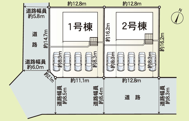 【間取り】 | 菊川市下平川 14期 新築一戸建て 2号棟 | 2号棟の区画図です