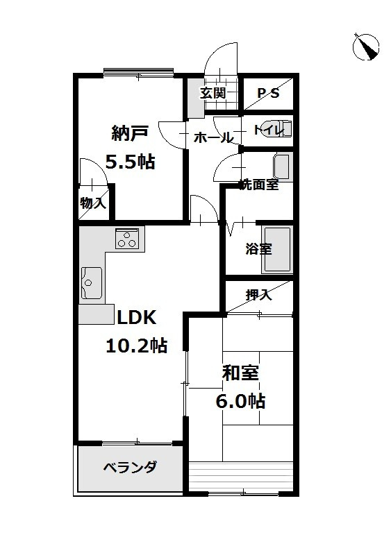 中古マンション　メゾン21上田駅南の間取り