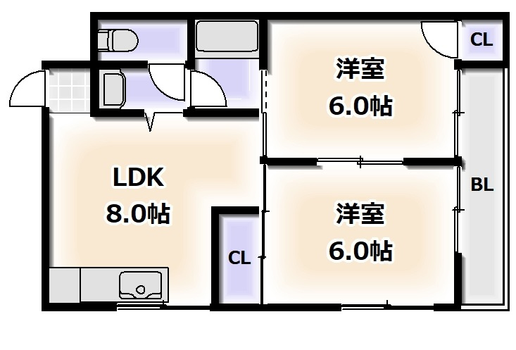オリオンハイツの間取り