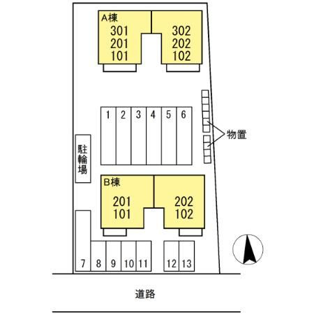 ピースプレイス　Ａの区画図