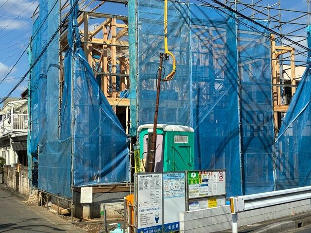 市川柏井町４期の前面道路含む現地写真
