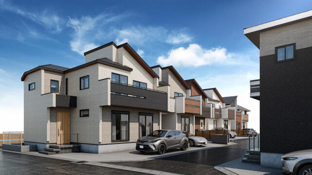 ブルーミングガーデン　市川市稲荷木２丁目１０棟／１期５号棟の外観パース|外観完成予想図