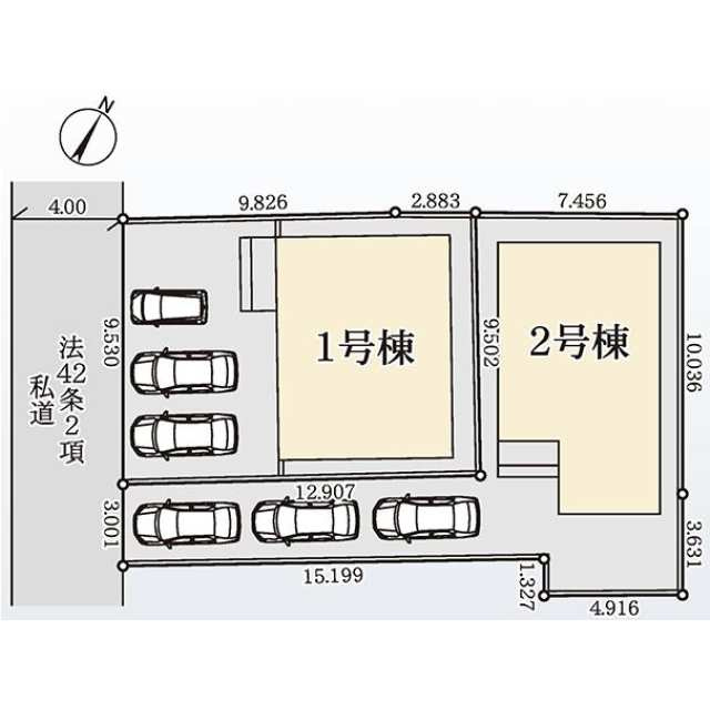 高野台３丁目の区画図