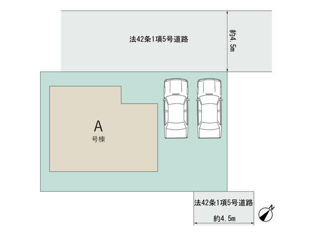 河原塚７５番の区画図