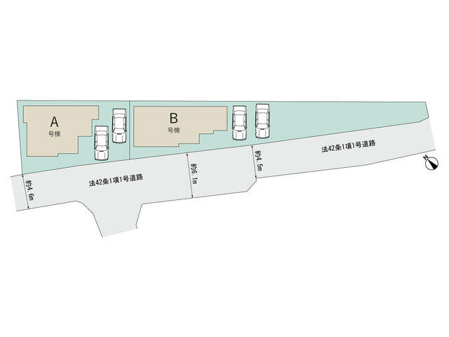 松戸市平賀１番の区画図