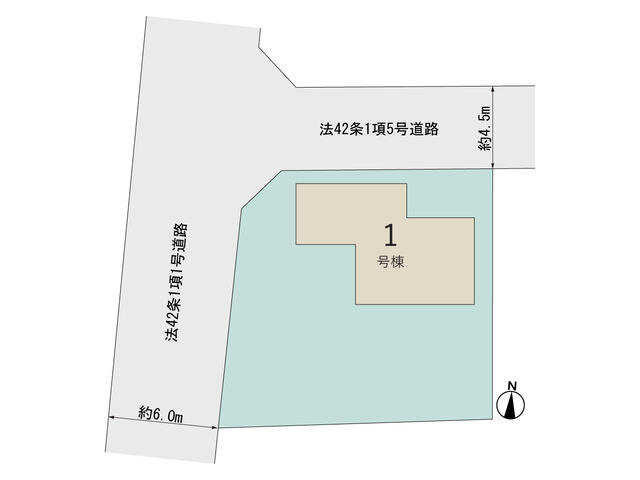４３６１松戸市五香西２０期１棟の区画図