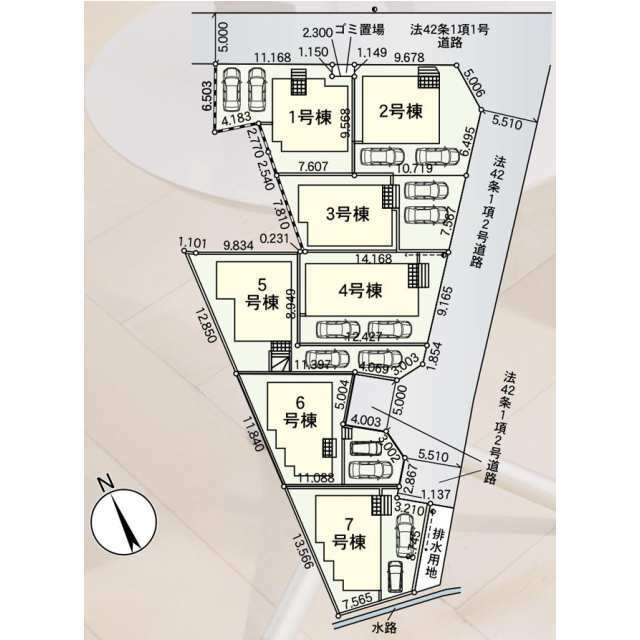 松戸市六実　第１２の区画図